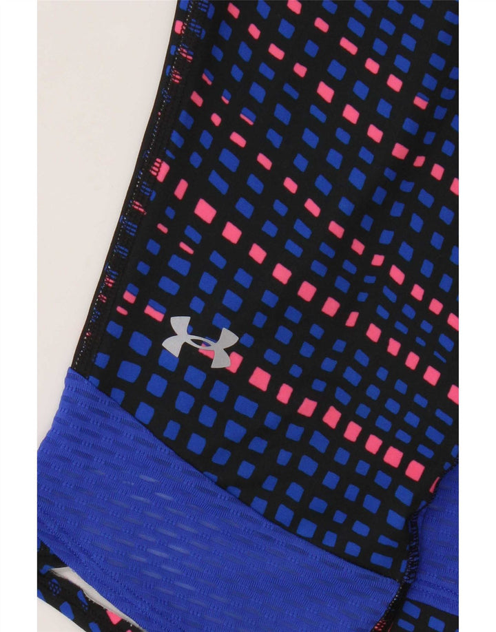 Under Armour Dame Capri Leggings UK 12 Mellem blå stribet
