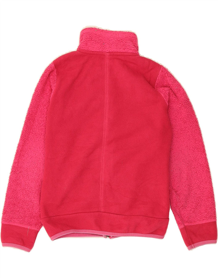 CHAMPION Girls Graphic Fleece Jacket 9-10 Years Medium  Pink Colourblock Vintage Champion and Second-Hand Champion from Messina Hembry 