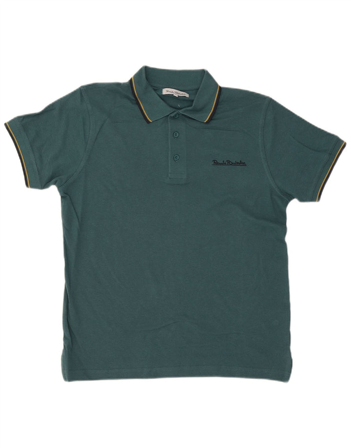 Renato Balestra herre poloshirt mellemgrøn stribet bomuld