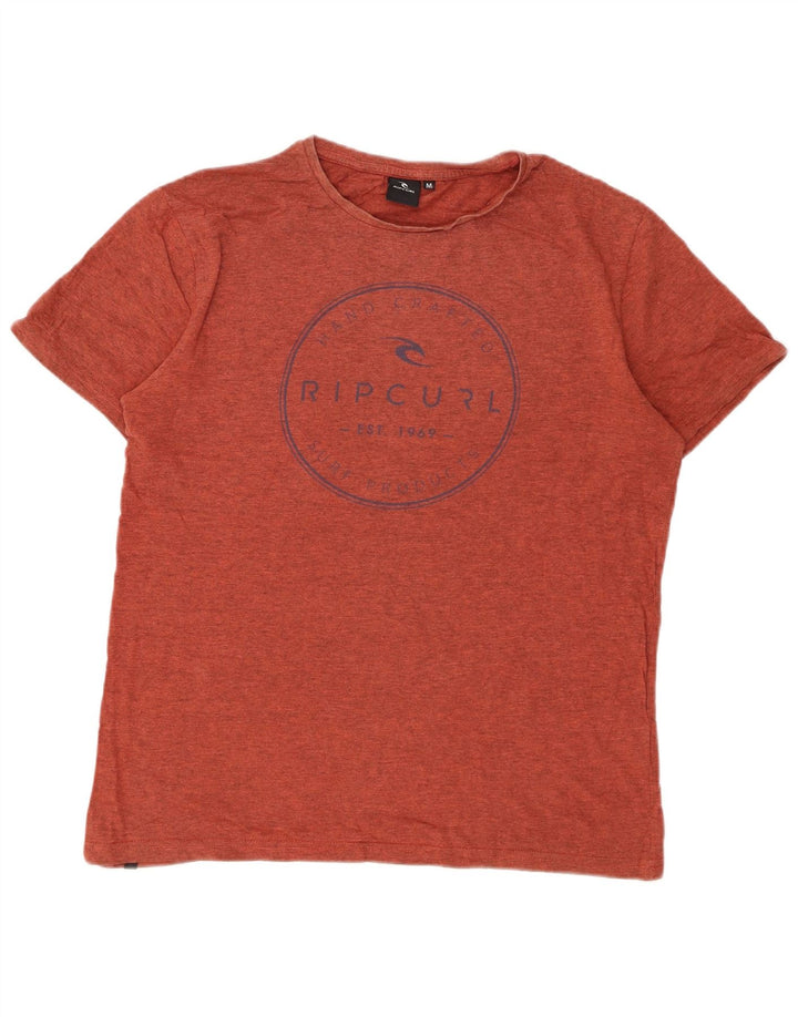 Rip Curl Herre grafisk T-shirt Top Medium Orange Flecked Bomuld