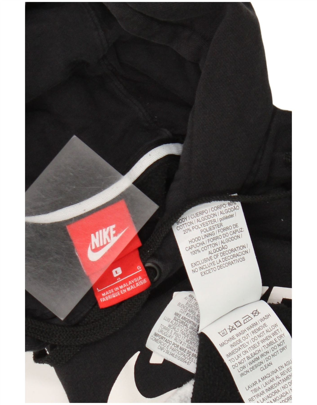 Nike Herre hættetrøje Jumper Large Sort Colourblock Bomuld