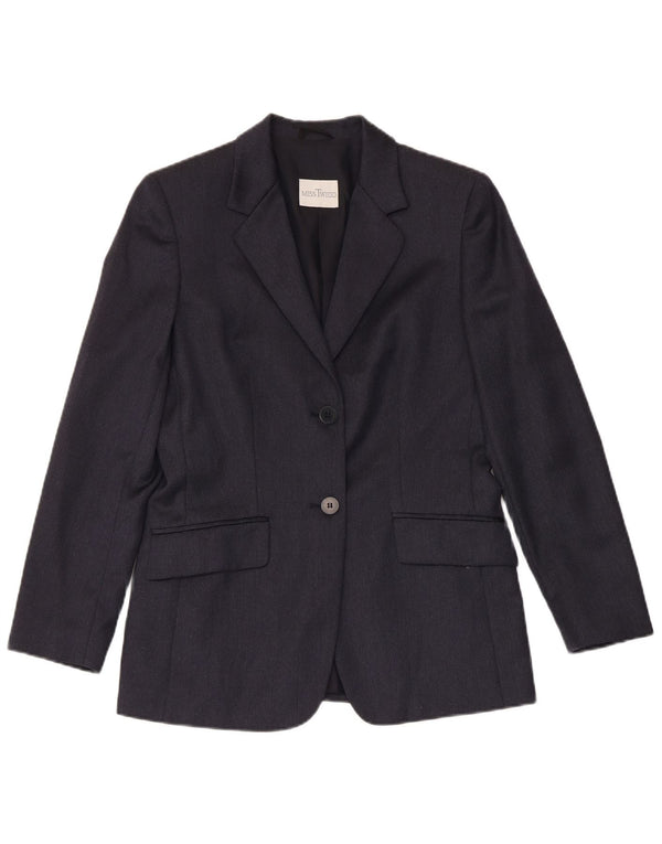 MISSTWIDD Dame 2-knaps blazerjakke IT 40 Small Navy Blue Virgin Wool