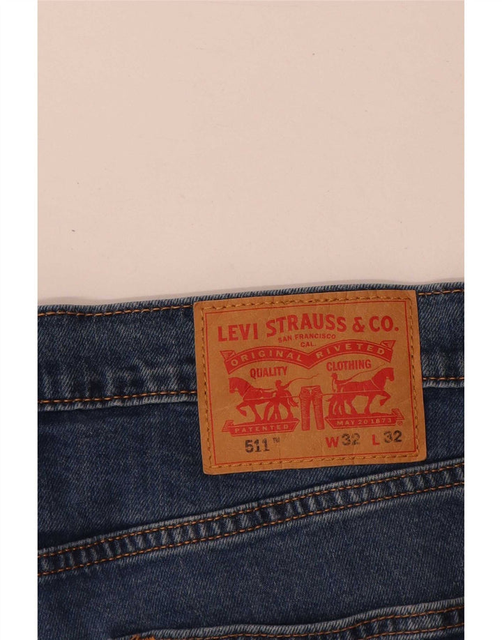 Levi's Herre 511 Slim Jeans W32 L32 Blå Bomuld
