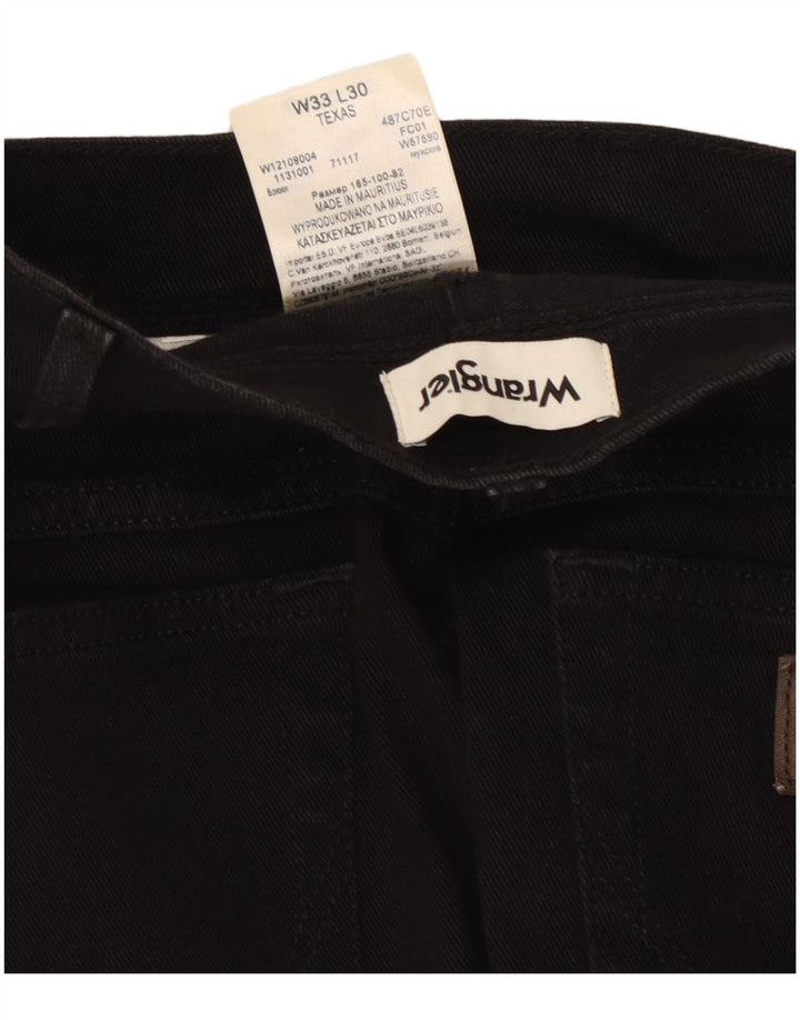 Wrangler Herre Texas Straight Jeans W33 L30 Sort Bomuld