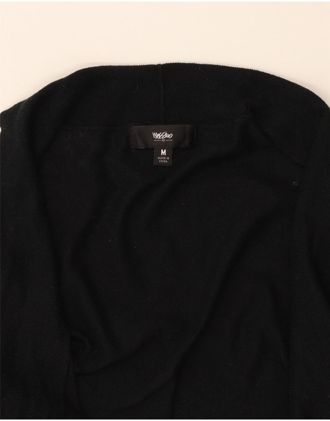 MOSSIMO Womens Longline Cardigan Sweater UK 14 Medium Black Cotton Vintage Mossimo and Second-Hand Mossimo from Messina Hembry 