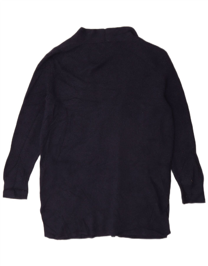 Marks & Spencer Dame Longline Åben Cardigan Sweater UK 16 Large Navy Blue