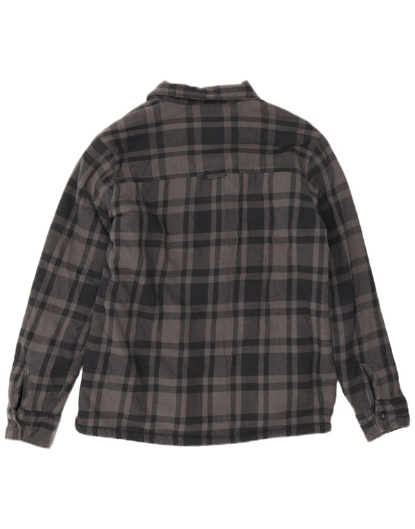 Mountain Warehouse Herre skovhugger flannel skjorte stor grå ternet bomuld