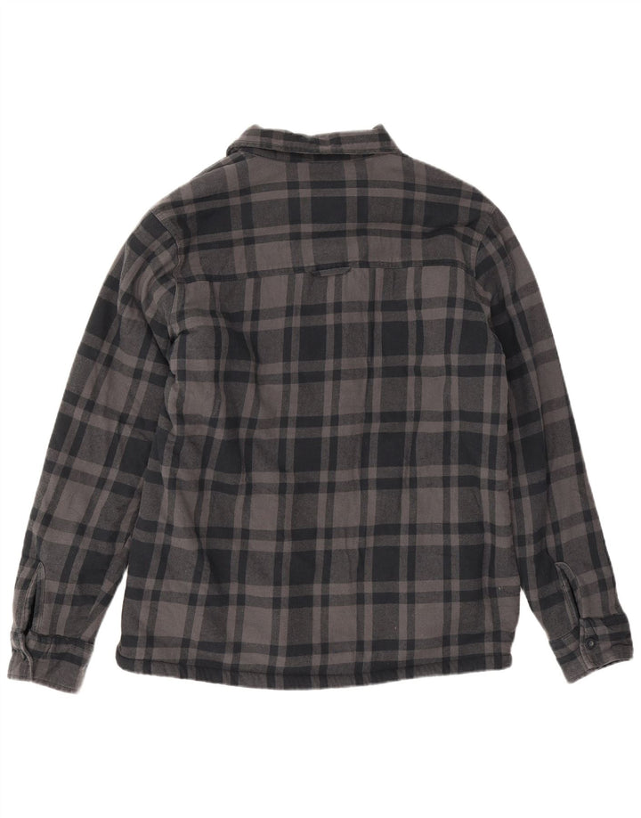 Mountain Warehouse Herre skovhugger flannel skjorte stor grå ternet bomuld