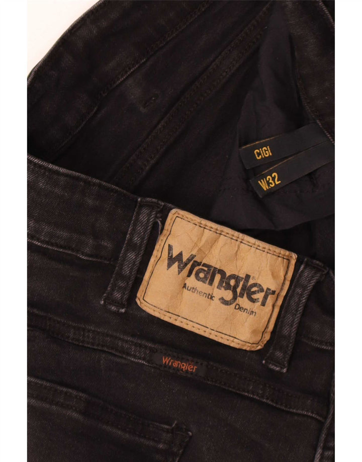 Wrangler Dames Distressed Denim Shorts W32 Large Black