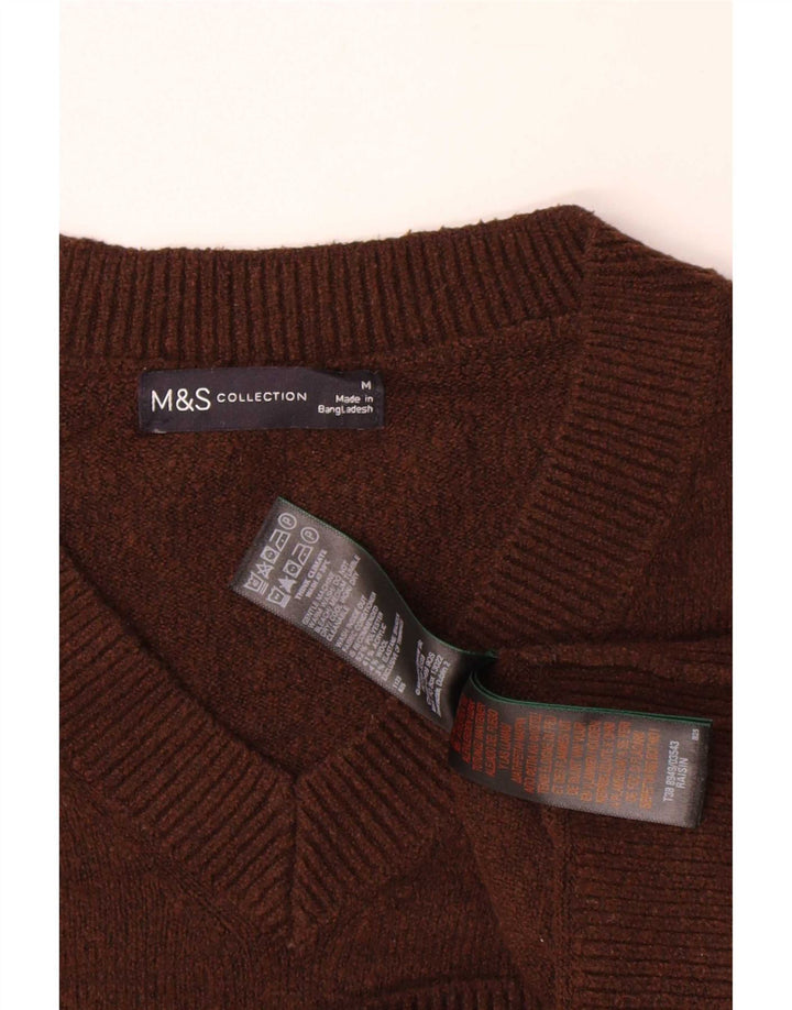 Marks & Spencer Dame Oversized V-hals sweater UK 14 Medium Brown