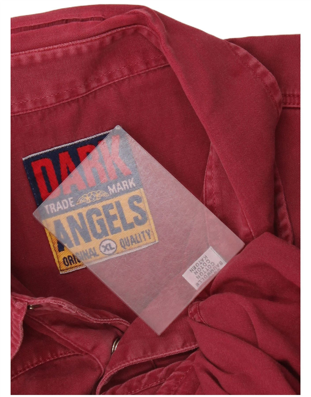 Vintage herre vestlig skjorte XL Bourgogne bomuld