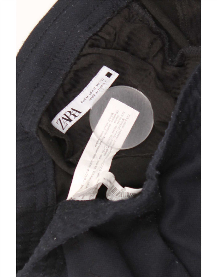 Zara Herre Slim Chino Bukser Medium W31 L27 Marineblå Polyester