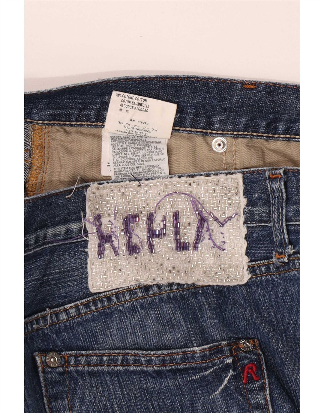 Replay Dame Straight Jeans W32 L34 Blå Bomuld