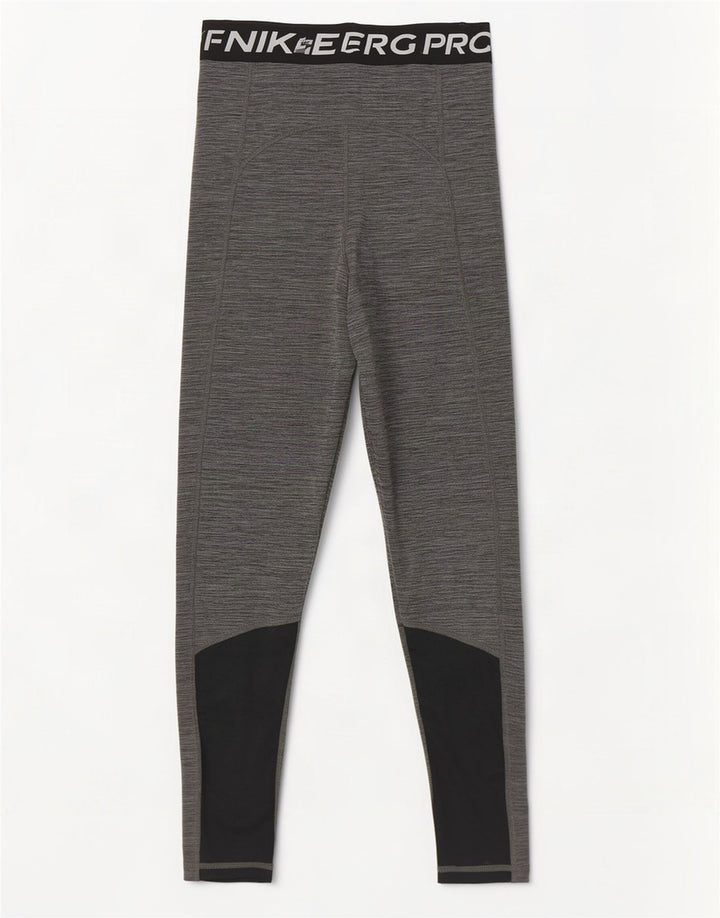 Nike Dame Dri Fit Grafiske Leggings XS W24 L32 Grå Colourblock Polyester