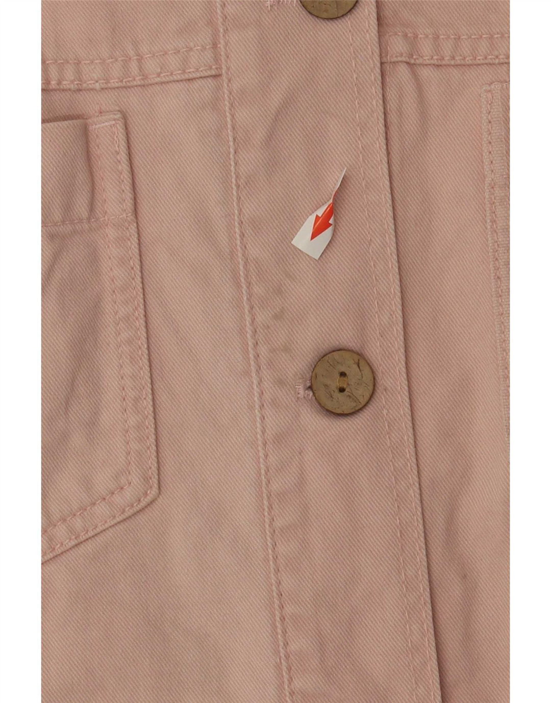 Zara Dame Oversized Denim Kjole UK 10 Small Pink Bomuld