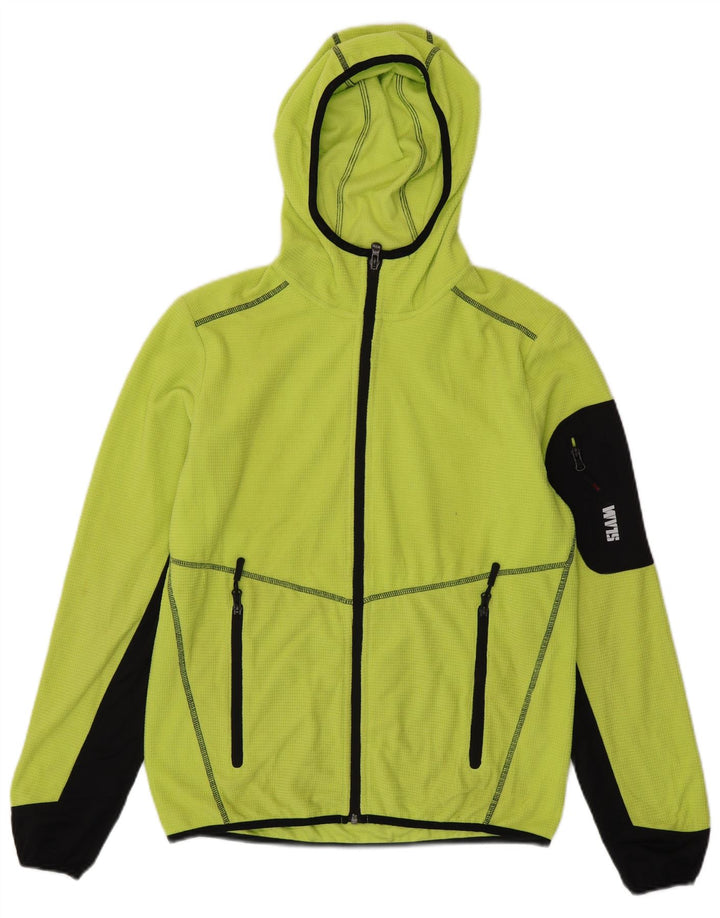 SLAM Hættetrøje med lynlås til mænd Small Green Colourblock Polyester
