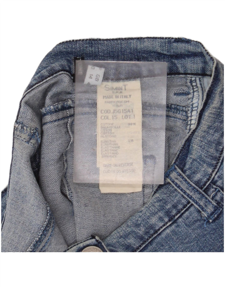 ARMANI Dame Denim Nederdel UK 14 Medium W28 Blå Bomuld
