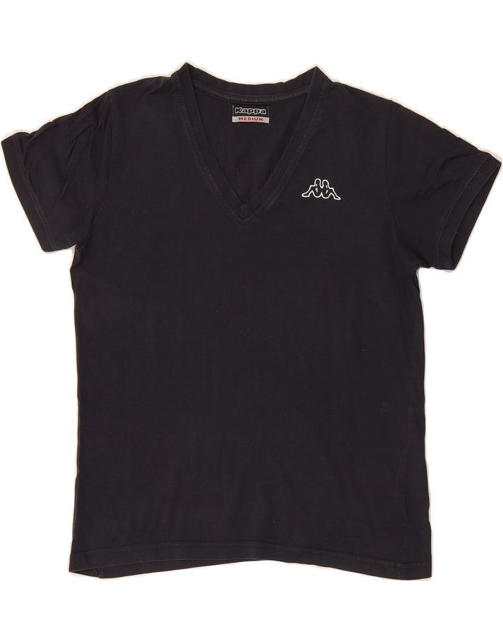 KAPPA Womens T-Shirt Top UK 12 Medium Navy Blue Cotton Vintage Kappa and Second-Hand Kappa from Messina Hembry 