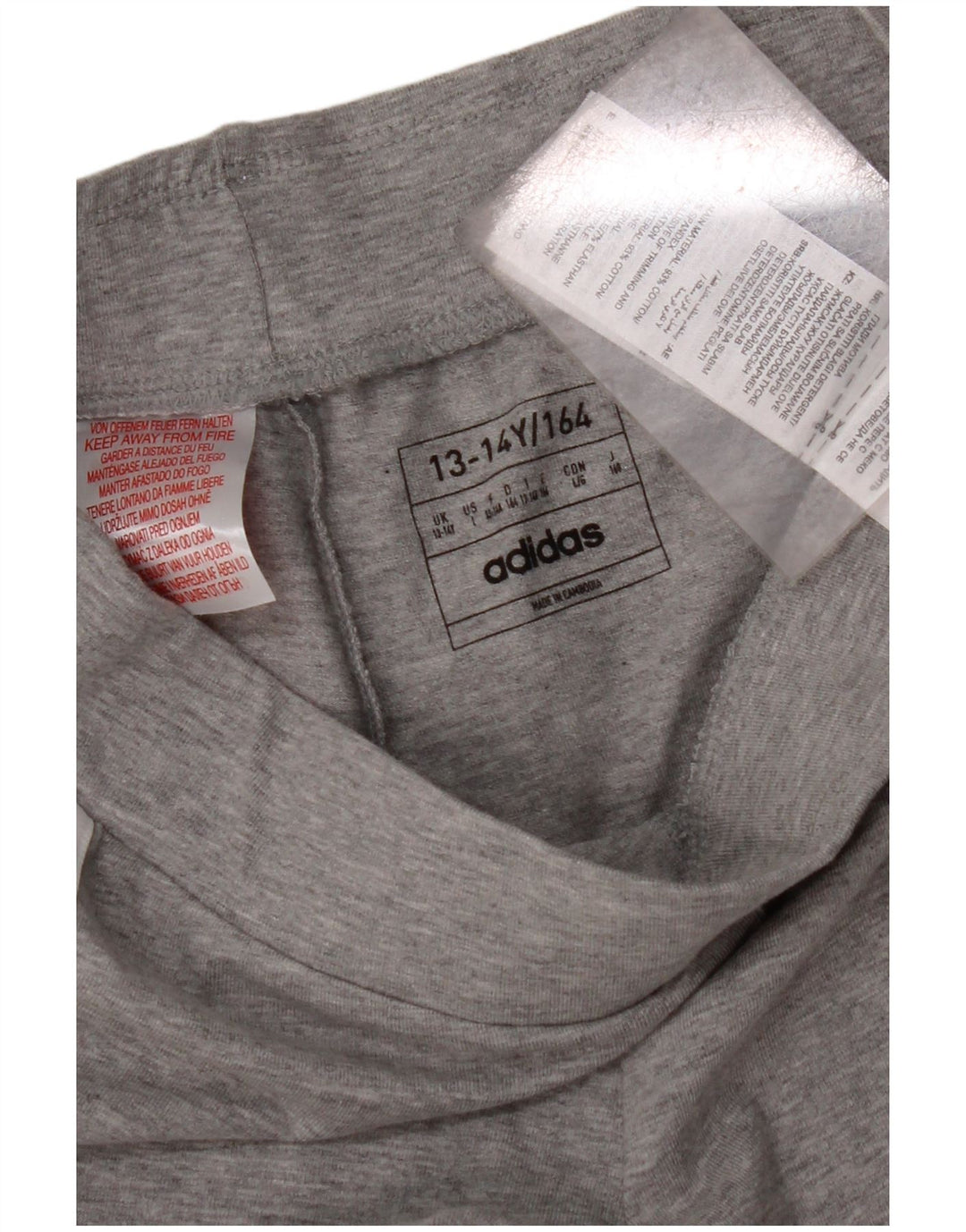 ADIDAS Pige Leggings 13-14 år Grå bomuld