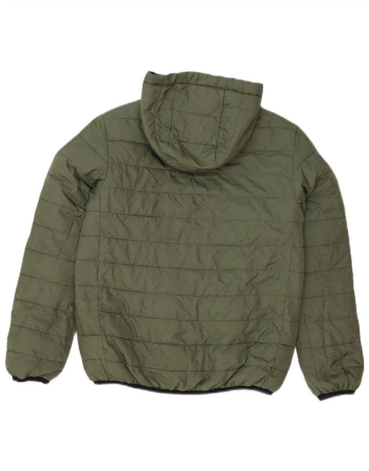 Quiksilver drenge hætte vendbar polstret jakke 11-12 år medium Khaki