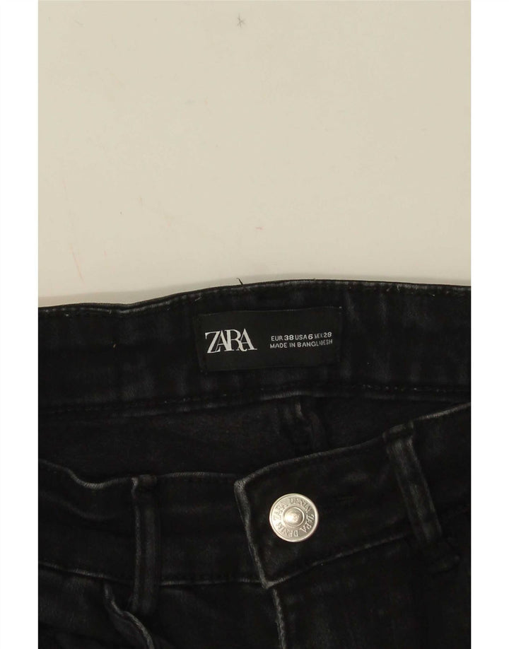 Zara Dame Slim Jeans EU 38 Small W28 L26 Sort