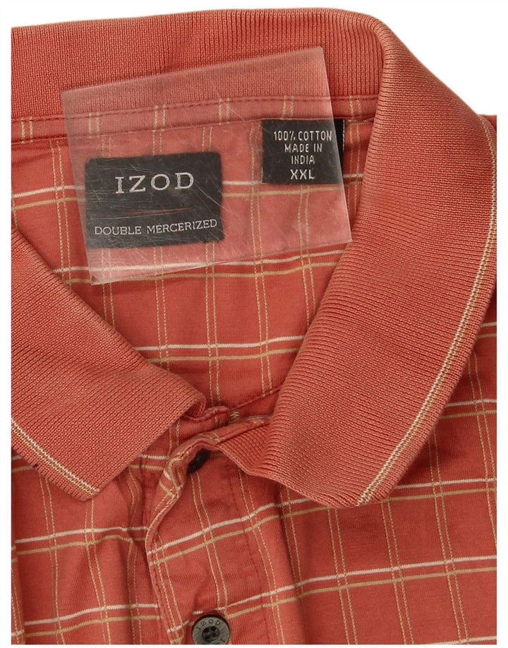 Izod herre poloshirt 2XL orange ternet bomuld