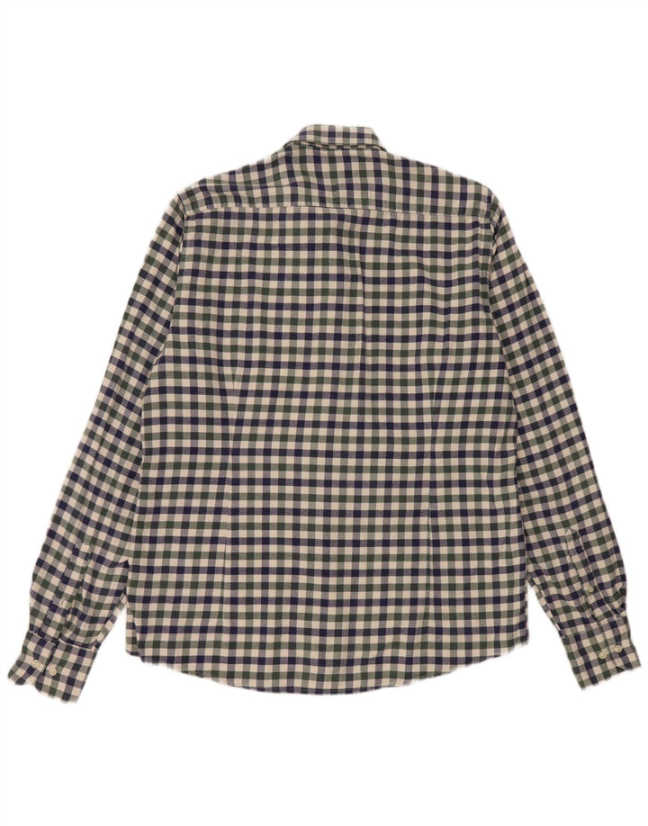 Barbour herre skræddersyet pasform flannel skjorte mellemblå Gingham bomuld