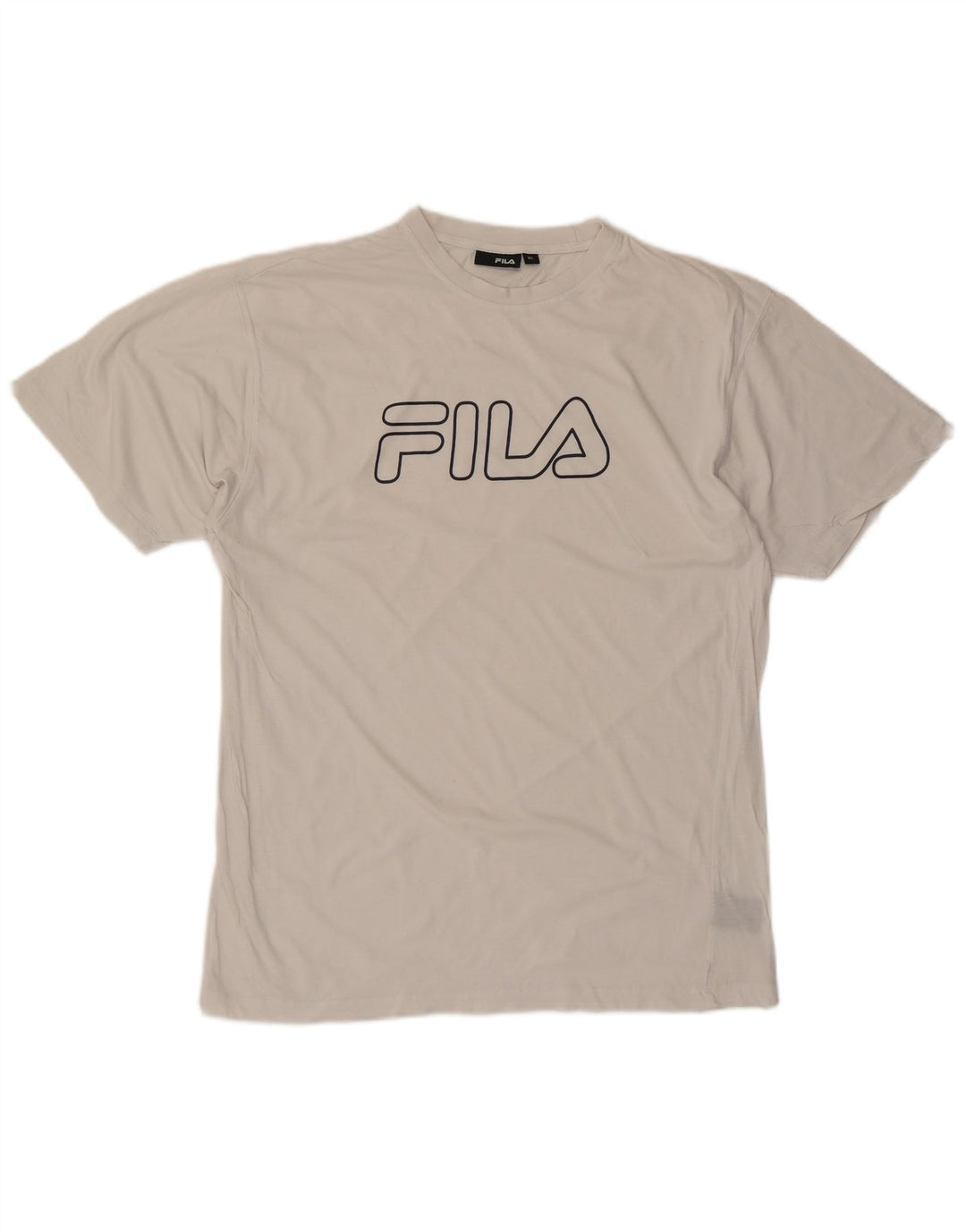 FILA Herre Grafisk T-Shirt Top XL Hvid Bomuld