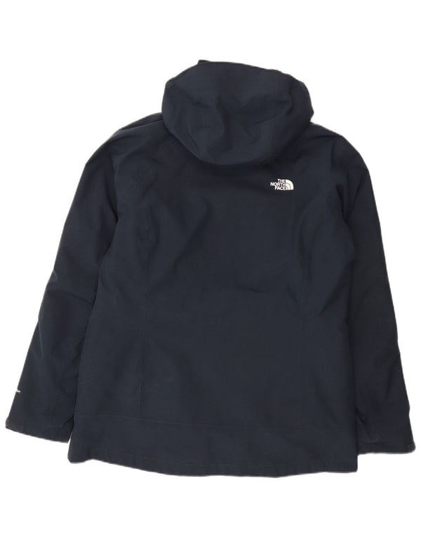 The North Face Regnjakke med hætte til kvinder UK 16 Large Navy Blue Polyester