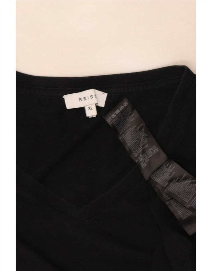Reiss Herre T-Shirt Top XL Sort Bomuld