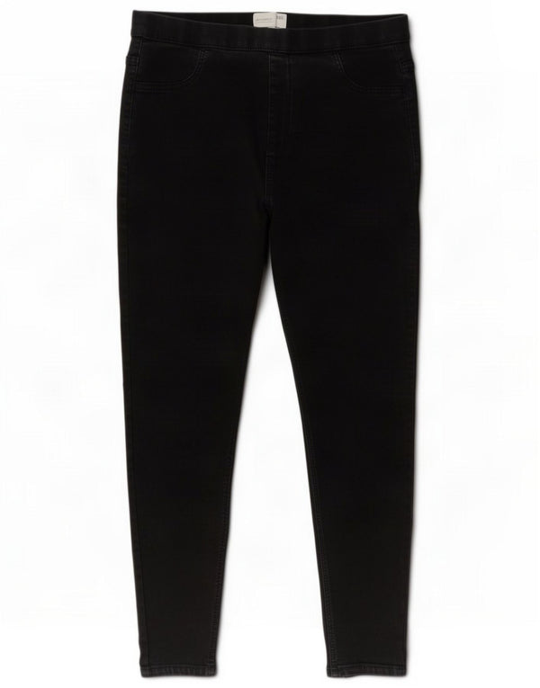 Marks & Spencer Womens Crop Jegging Jeans UK 16 Large W32 L26 Black Cotton