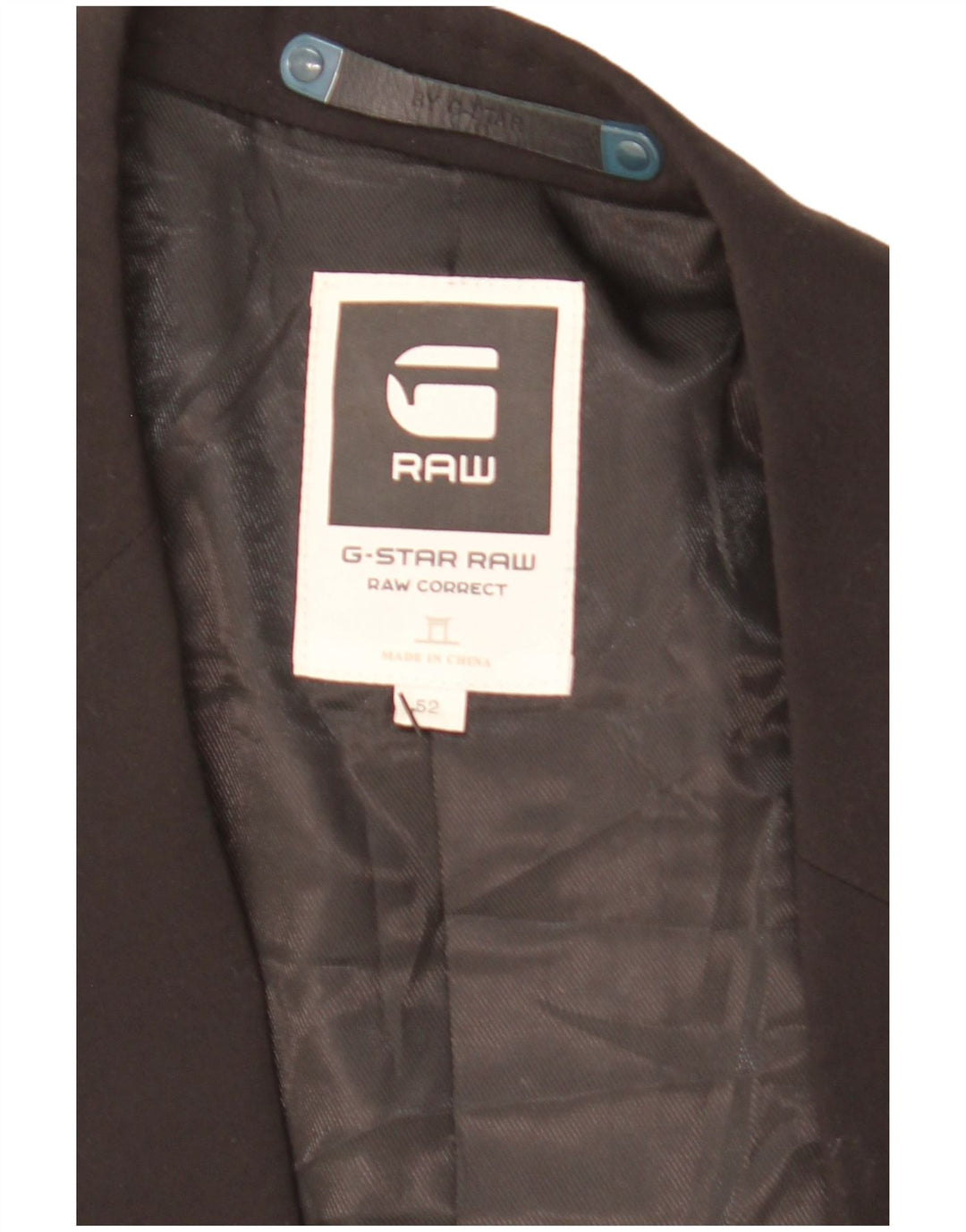 G-Star Herre 2-knaps blazerjakke IT 52 XL Sort Polyester