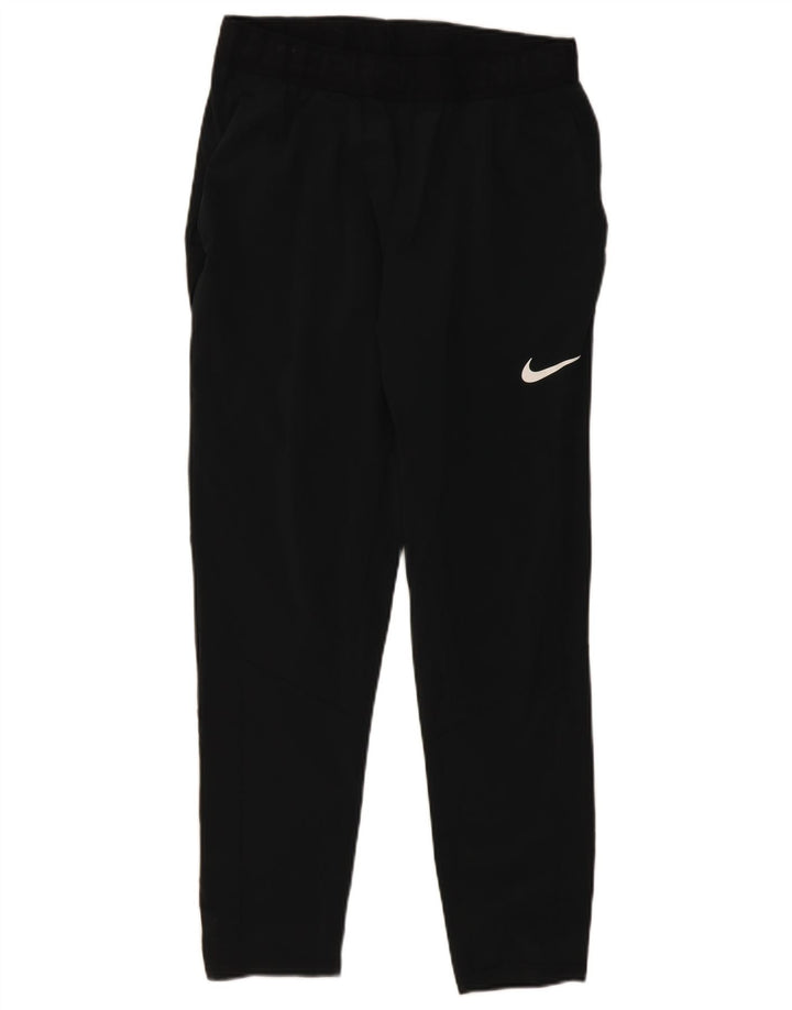 NIKE Womens Dri Fit Tracksuit Trousers Medium Black Polyester Sports