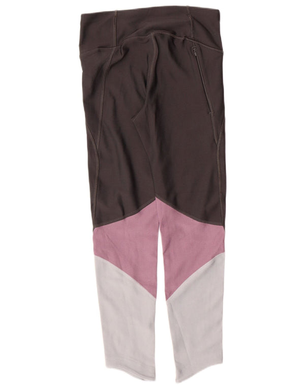 UNDER ARMOUR Dame Heat Gear Leggings UK 8 Small Grey Colourblock