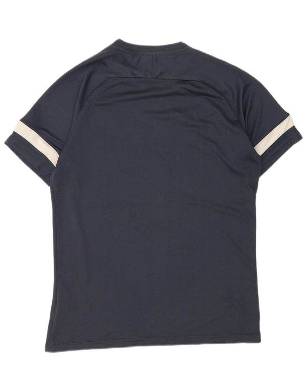 Nike Herre Dri Fit T-shirt Top Stor marineblå Colourblock Polyester