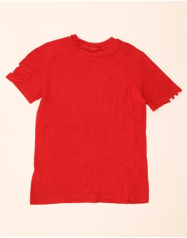 Adidas grafisk T-shirt top til kvinder UK 6 XS Red Cotton