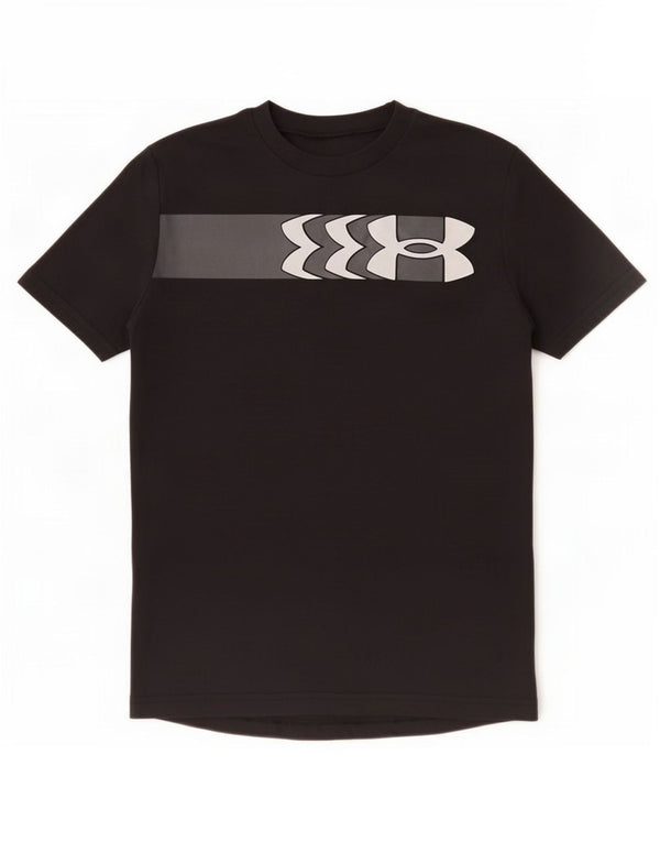 Under Armour Boys Grafisk T-Shirt Top 9-10 år Medium Sort Bomuld