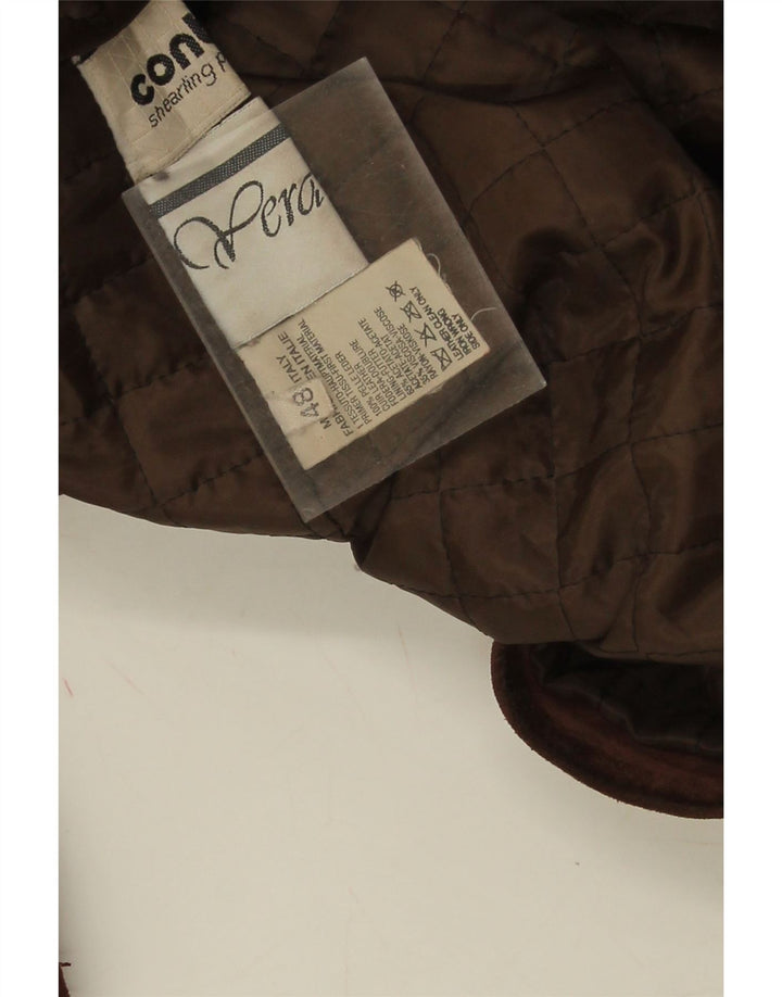 Conbipel Dame Ruskind Overfrakke IT 48 XL Brunt Læder