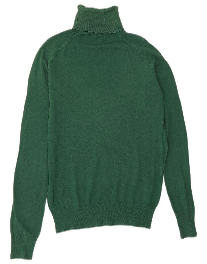 Zara Dame Rullehals Sweater UK 14 Stor Grøn