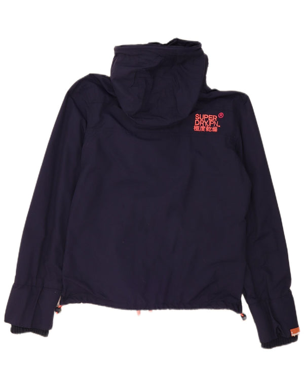 Superdry Windcheater Windbreaker Jacket til kvinder UK 14 Medium Navy Blue