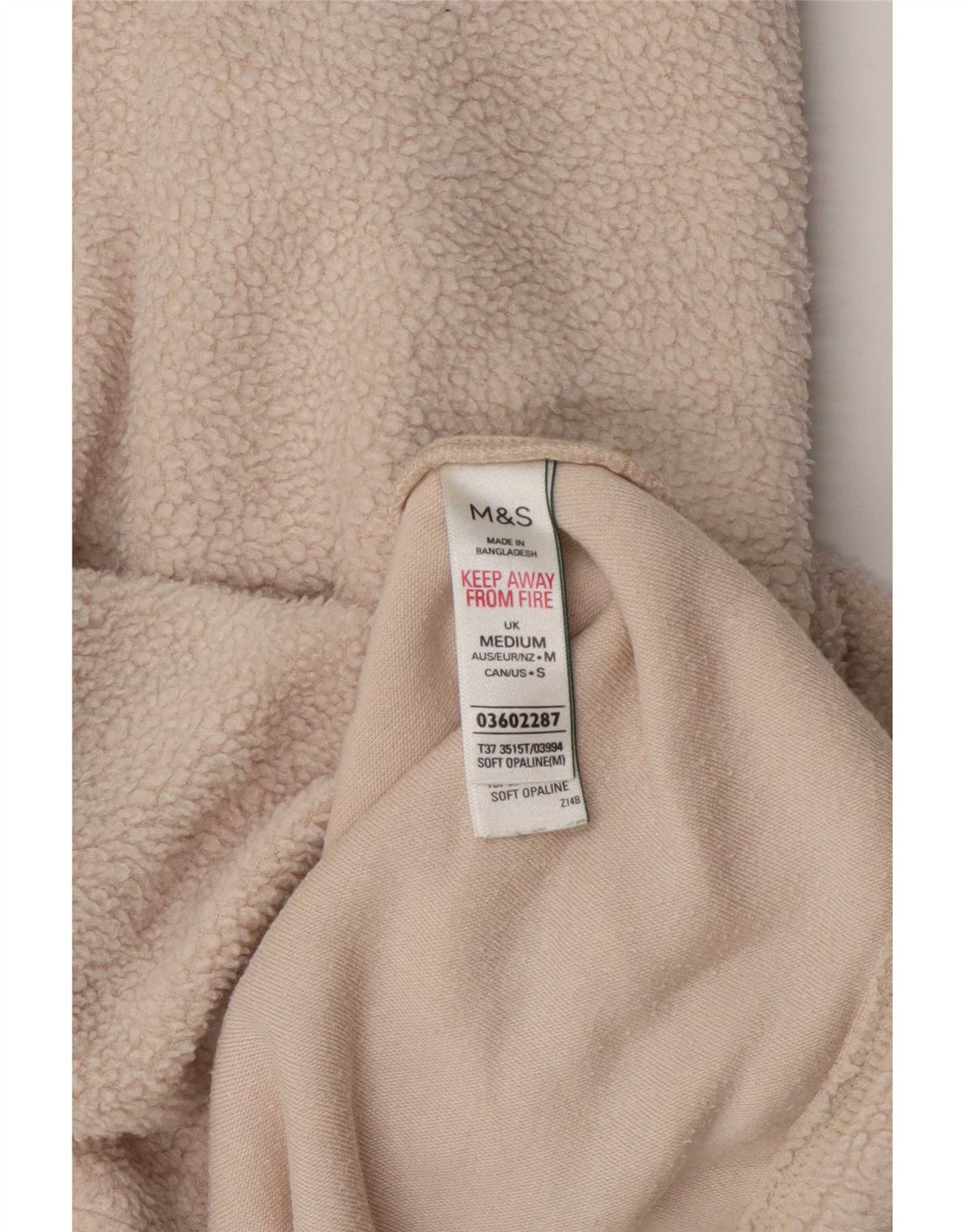Marks & Spencer Dame Roll Neck Fleece Jumper UK 14 Medium Beige