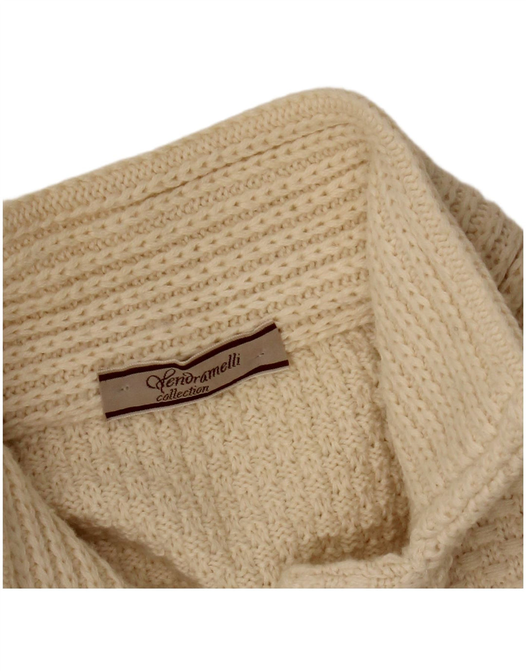 VINTAGE Dame Cardigan Sweater UK 14 Medium Beige