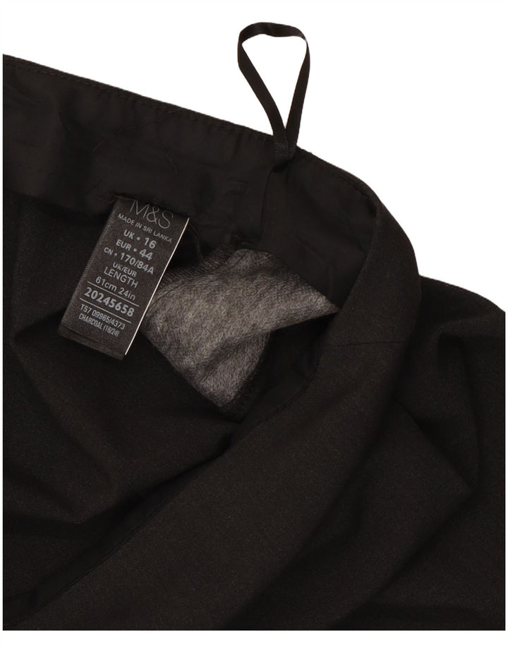Marks & Spencer Pencil Nederdel til kvinder UK 16 Large W34 Grå Polyester