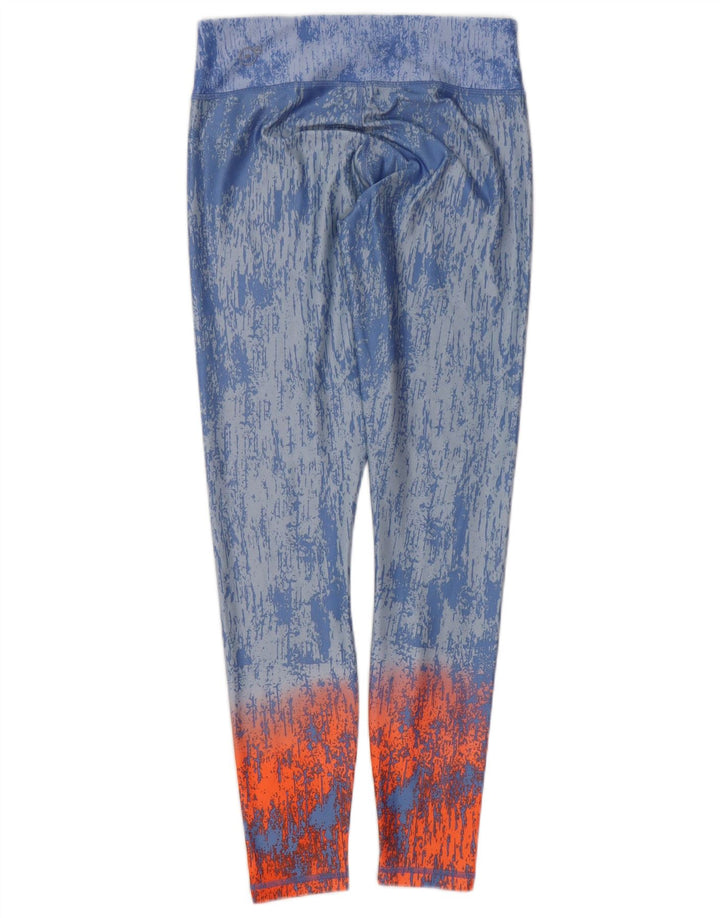 Puma Womens Leggings UK 10 Small Blue Tie Dye Nylon