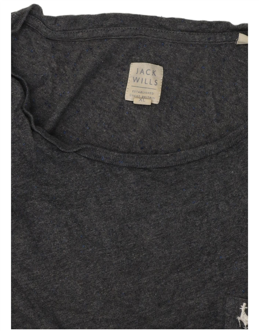 Jack Wills Herre T-Shirt Top XL Grå Flecked