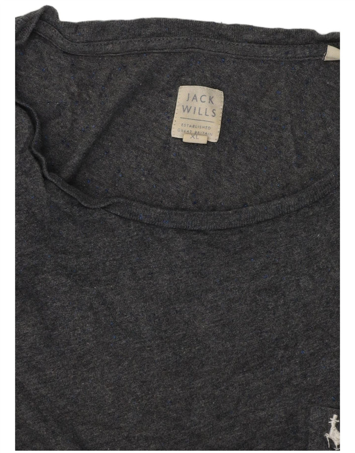 Jack Wills Herre T-Shirt Top XL Grå Flecked