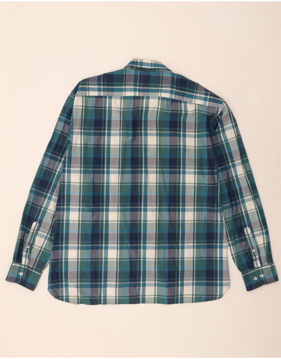 Tommy Hilfiger Herre Custom Fit skjorte 2XL blå ternet bomuld