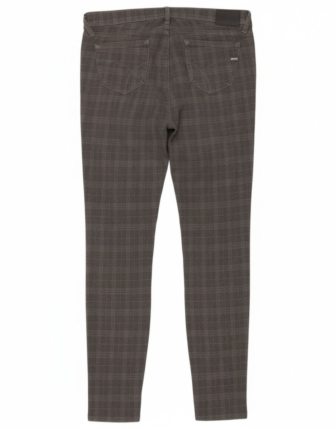 Gas Slim Casual Bukser til kvinder W28 L32 Grå ternet polyester