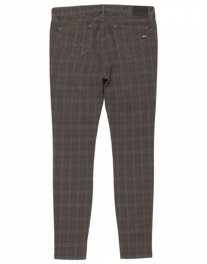 Gas Slim Casual Bukser til kvinder W28 L32 Grå ternet polyester