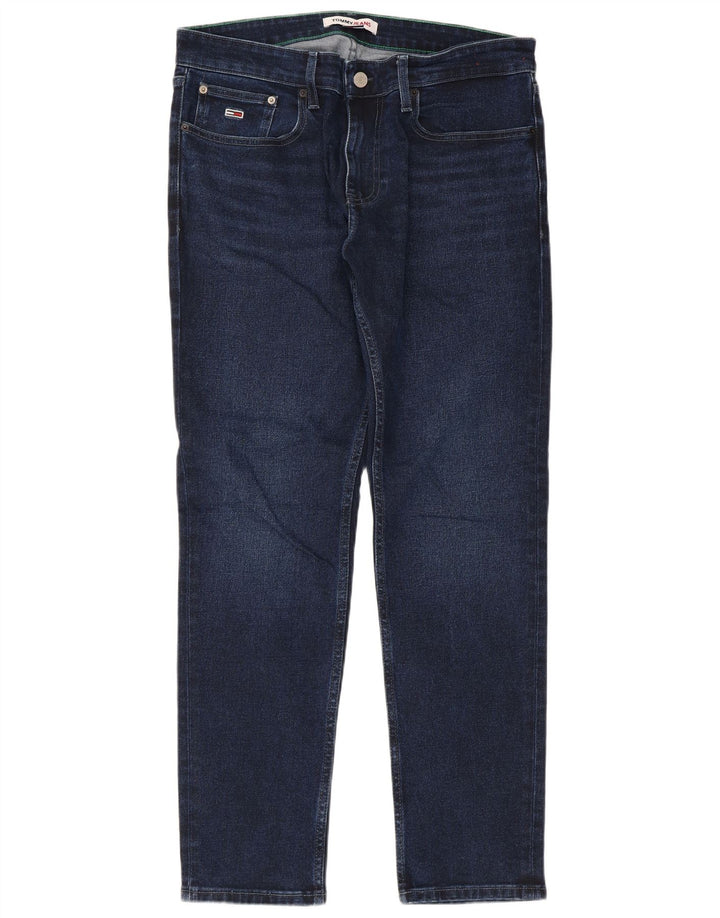 Tommy Hilfiger Herre Slim Jeans W32 L32 Blå Bomuld
